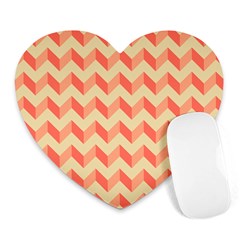 Modern Retro Chevron Patchwork Pattern Mouse Pad (heart)