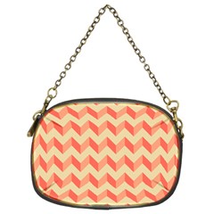 Modern Retro Chevron Patchwork Pattern Chain Purse (two Sided) 