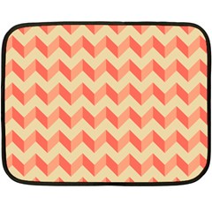 Modern Retro Chevron Patchwork Pattern Mini Fleece Blanket (two Sided)