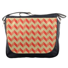 Modern Retro Chevron Patchwork Pattern Messenger Bag