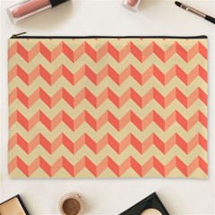 Modern Retro Chevron Patchwork Pattern Cosmetic Bag (xxxl)