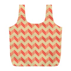 Modern Retro Chevron Patchwork Pattern Reusable Bag (l)