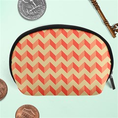 Modern Retro Chevron Patchwork Pattern Accessory Pouch (large)