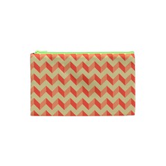 Modern Retro Chevron Patchwork Pattern Cosmetic Bag (xs)