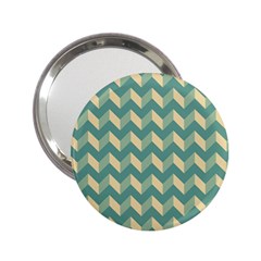 Mint Modern Retro Chevron Patchwork Pattern Handbag Mirror (2 25 ) by GardenOfOphir