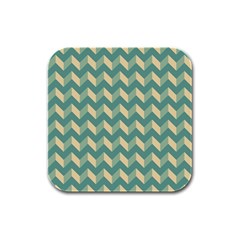 Mint Modern Retro Chevron Patchwork Pattern Drink Coasters 4 Pack (square) by GardenOfOphir