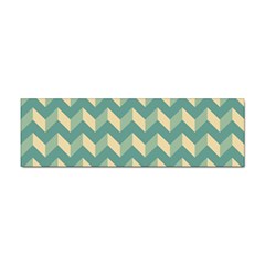 Mint Modern Retro Chevron Patchwork Pattern Bumper Sticker by GardenOfOphir