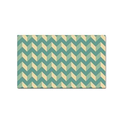 Mint Modern Retro Chevron Patchwork Pattern Sticker 10 Pack (rectangle) by GardenOfOphir