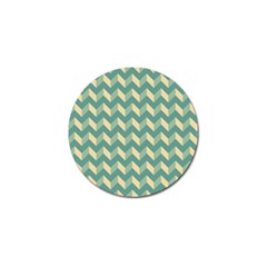 Mint Modern Retro Chevron Patchwork Pattern Golf Ball Marker 4 Pack