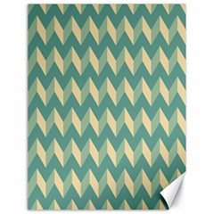 Mint Modern Retro Chevron Patchwork Pattern Canvas 18  X 24  (unframed)