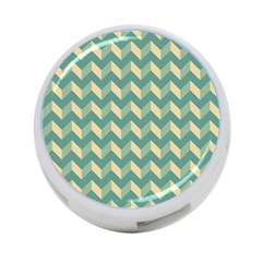 Mint Modern Retro Chevron Patchwork Pattern 4-port Usb Hub (two Sides)