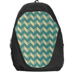 Mint Modern Retro Chevron Patchwork Pattern Backpack Bag