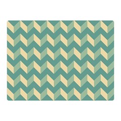 Mint Modern Retro Chevron Patchwork Pattern Double Sided Flano Blanket (mini)