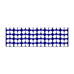 Blue And White Leaf Pattern Bumper Sticker