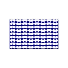 Blue And White Leaf Pattern Sticker 10 Pack (rectangle)