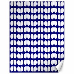 Blue And White Leaf Pattern Canvas 12  X 16  (unframed) by GardenOfOphir