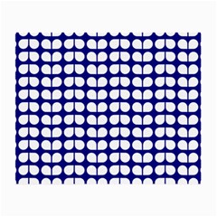 Blue And White Leaf Pattern Glasses Cloth (small, Two Sided)