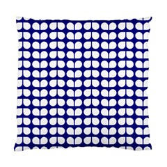 Blue And White Leaf Pattern Cushion Case (single Sided) 