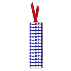 Blue And White Leaf Pattern Small Bookmark