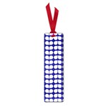 Blue And White Leaf Pattern Small Bookmark Front