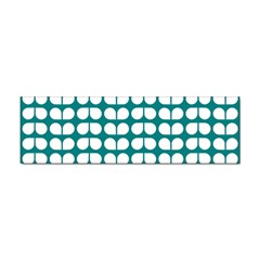 Teal And White Leaf Pattern Bumper Sticker 100 Pack by GardenOfOphir