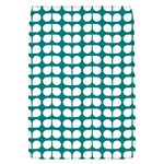 Teal And White Leaf Pattern Removable Flap Cover (Large) Front