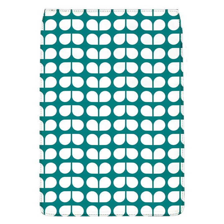 Teal And White Leaf Pattern Removable Flap Cover (Large)