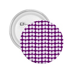 Purple And White Leaf Pattern 2 25  Button by GardenOfOphir