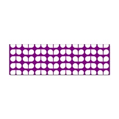 Purple And White Leaf Pattern Bumper Sticker 10 Pack