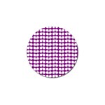 Purple And White Leaf Pattern Golf Ball Marker 10 Pack Front