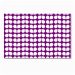 Purple And White Leaf Pattern Postcards 5  x 7  (10 Pack) Front