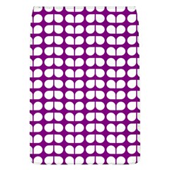 Purple And White Leaf Pattern Removable Flap Cover (large)