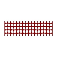 Red And White Leaf Pattern Bumper Sticker