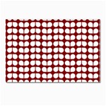 Red And White Leaf Pattern Postcards 5  x 7  (10 Pack) Front