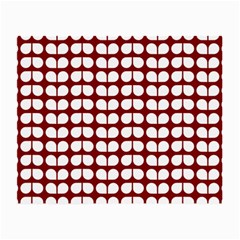 Red And White Leaf Pattern Glasses Cloth (small)