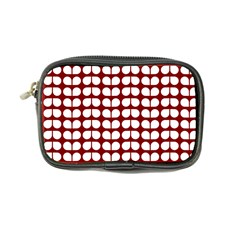 Red And White Leaf Pattern Coin Purse