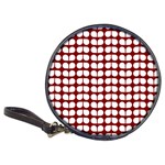 Red And White Leaf Pattern CD Wallet Front