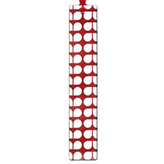 Red And White Leaf Pattern Large Bookmark