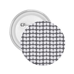 Gray And White Leaf Pattern 2 25  Button