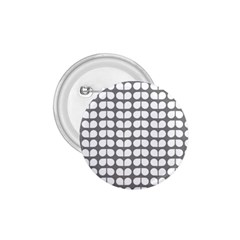 Gray And White Leaf Pattern 1 75  Button