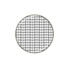 Gray And White Leaf Pattern Golf Ball Marker 10 Pack (for Hat Clip)