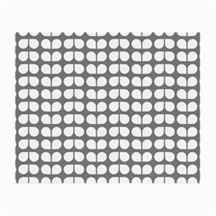 Gray And White Leaf Pattern Glasses Cloth (small, Two Sided)