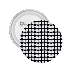 Black And White Leaf Pattern 2 25  Button by GardenOfOphir