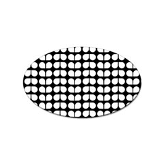 Black And White Leaf Pattern Sticker 100 Pack (oval) by GardenOfOphir