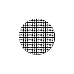 Black And White Leaf Pattern Golf Ball Marker 4 Pack