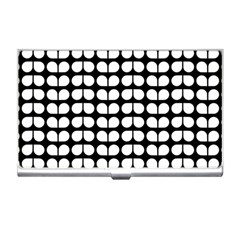 Black And White Leaf Pattern Business Card Holder