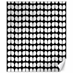 Black And White Leaf Pattern Canvas 20  X 24  (unframed)