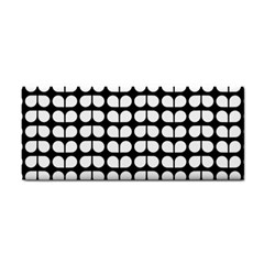 Black And White Leaf Pattern Hand Towel