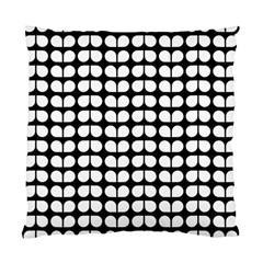 Black And White Leaf Pattern Cushion Case (single Sided) 