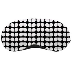 Black And White Leaf Pattern Sleeping Mask by GardenOfOphir